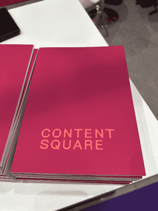 Pink Contentsquare notebook