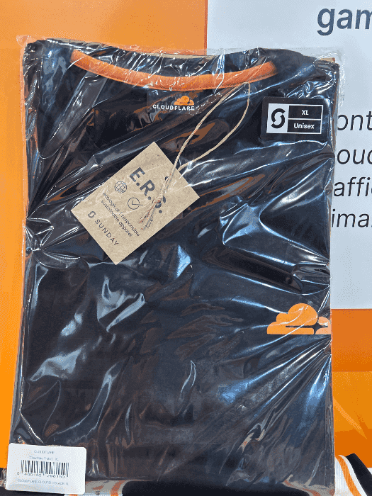 Black Cloudflare t-shirt 