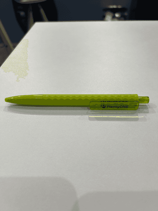 Bright green pen