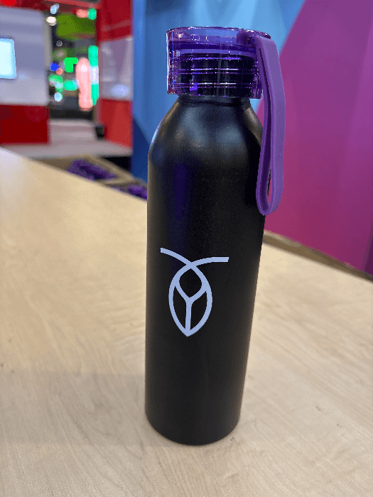 CockroachDB water bottle metal